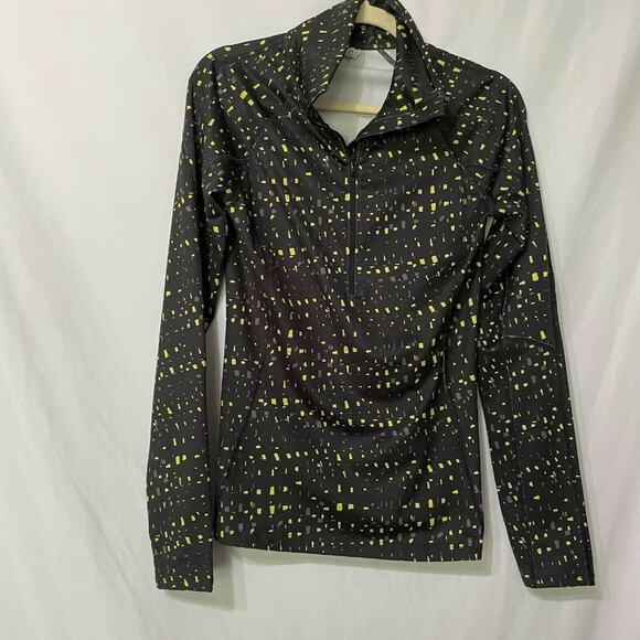 Under Armour Fossil 1/4 Zip Long Sleeve Pullover Womens S Black Retro Sport - Picture 1 of 6